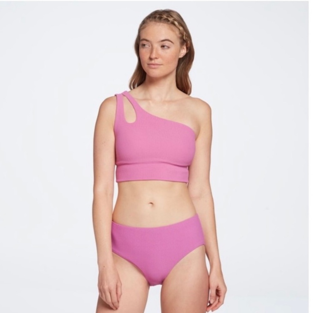 GUC Calia Pink One-Shoulder Long Line Bikini Set - SZ small